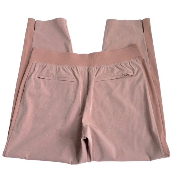 Athleta Brooklyn Textured Ankle Pants Grain Camo Mocha Latte Size 10 - Picture 16 of 17